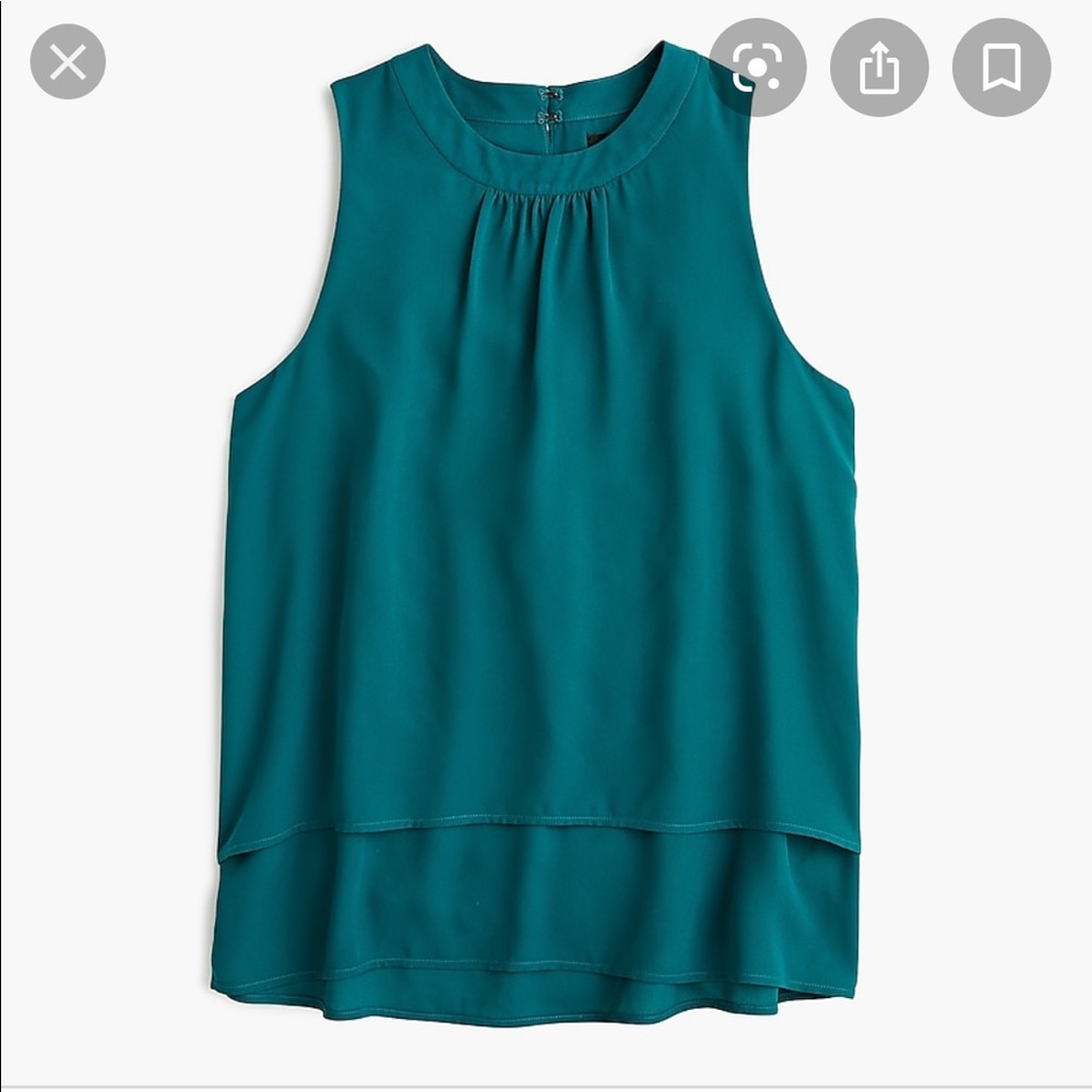 New J Crew Drapery Top in recycled Poly BLACK